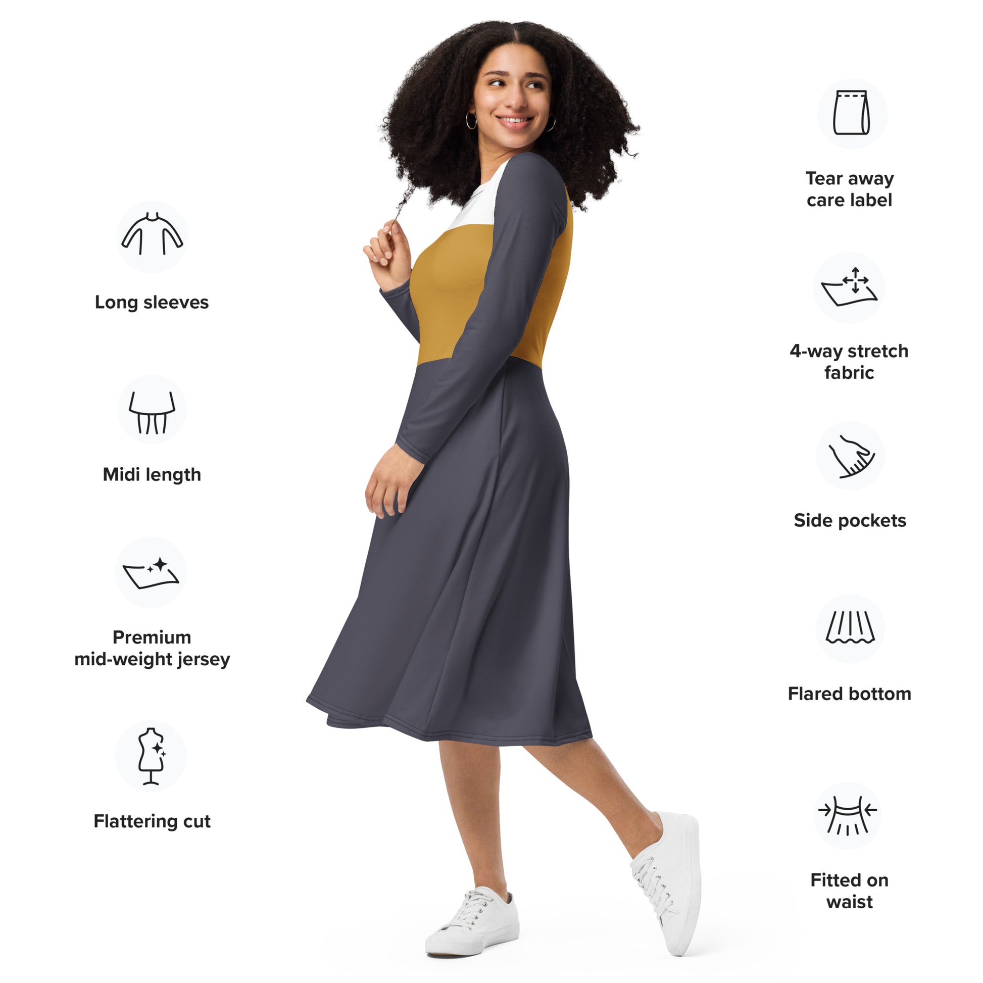 Dress - Golden Hour Midi Play Time Rec Dress - Golden Hour Midi Play Time Rec