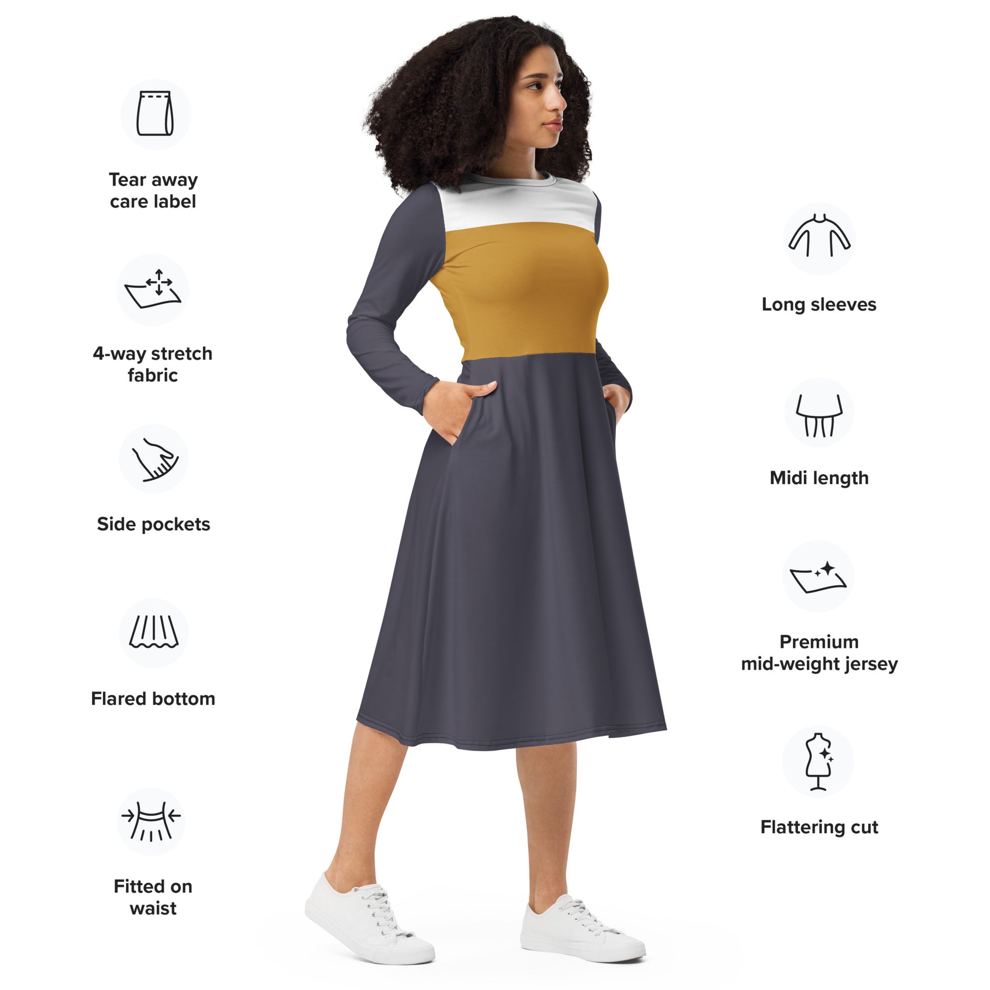 Dress - Golden Hour Midi Play Time Rec Dress - Golden Hour Midi Play Time Rec